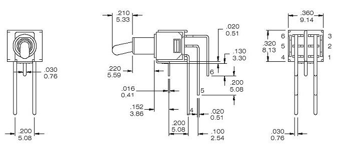 紅色雙排彎腳鈕子開(kāi)關(guān)TS4-202C4