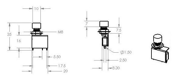 按鈕開關(guān)DS-428 帶微動 無鎖復(fù)位按鈕開關(guān) 