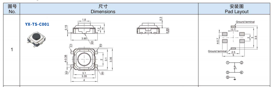 3*3鴻蒙開發(fā)主板上的輕觸開關