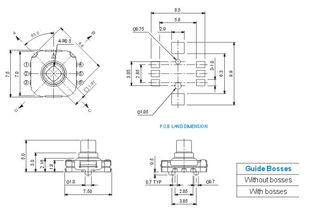 五向開關(guān)原理圖 五向開關(guān)原理圖