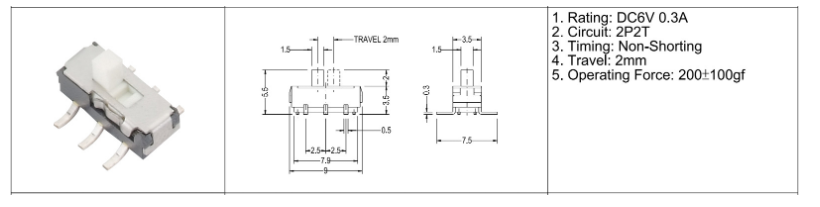 撥動開關(guān)6腳使用說明書
