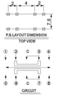 三檔八腳立式撥動(dòng)開關(guān)接線方式 三檔八腳立式撥動(dòng)開關(guān)接線方式
