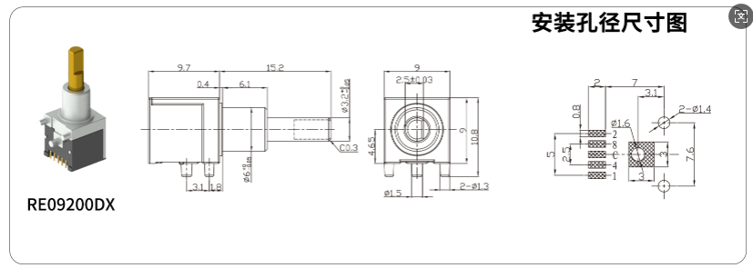 旋轉(zhuǎn)開關(guān)規(guī)格參數(shù)